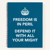Vrijheid is in gevaar spiraal Notitieboek (Voorkant)