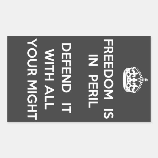 Vrijheid is in gevaar Sticker (Voorkant)