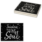 Vrijheid is in mijn sol rubberstempel (Gestempeld)