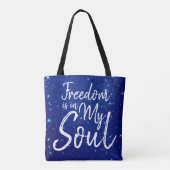 Vrijheid is in mijn sol tote bag (Achterkant)