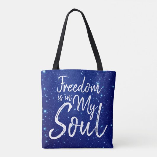 Vrijheid is in mijn sol tote bag (Achterkant)