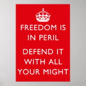 Vrijheid is in Peril Poster (Voorkant)