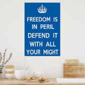 Vrijheid is in Peril Poster (Keuken)