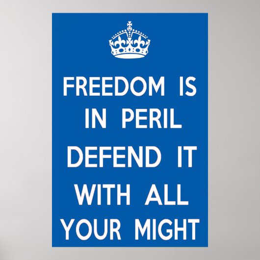 Vrijheid is in Peril Poster (Voorkant)