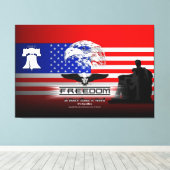 Vrijheid is meer dan een Word Hz canvas afdrukken (Insitu (Houten vloer))