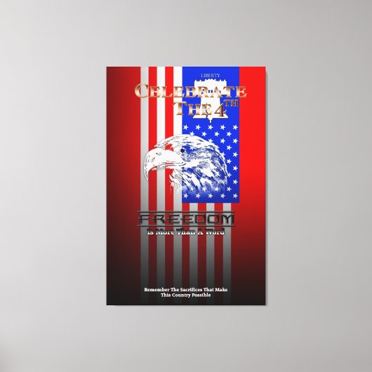 Vrijheid is meer dan een Word Liberty Canvas print (Voorkant)