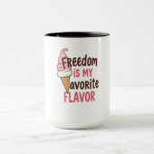 Vrijheid is mijn favoriete smaakontwerp mok (Midden)