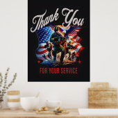 Vrijheid is niet gratis - dank een veteraan 2025 poster (Keuken)