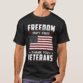 Vrijheid is niet gratis Dank jullie veteranen Patr T-shirt (Voorkant)