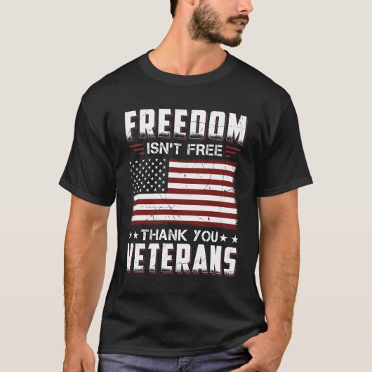 Vrijheid is niet gratis Dank jullie veteranen Patr T-shirt (Voorkant)