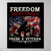 Vrijheid is niet gratis dankzij een veteraan Shirt Poster (Voorkant)