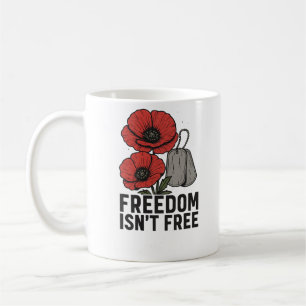 Vrijheid is niet gratis - Memorial Poppy Tribute Koffiemok