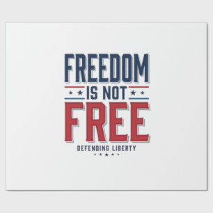 Vrijheid is niet gratis patriottisch vintage shirt cadeaupapier