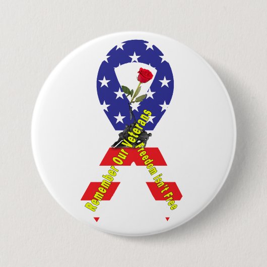 Vrijheid is niet gratis ronde button 7,6 cm (Voorkant)