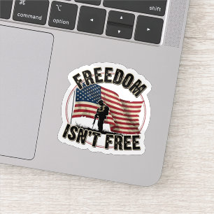 Vrijheid is niet gratis Soldaat Vlag Patriottische Sticker