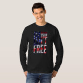 Vrijheid is niet gratis Veteranendag Amerikaanse v T-shirt (Voorkant volledig)