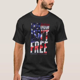 Vrijheid is niet gratis Veteranendag Amerikaanse v T-shirt