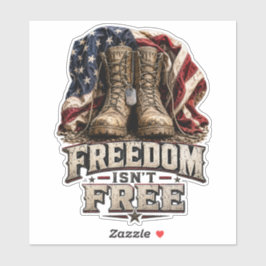 Vrijheid is niet gratis – Vintage militaire laarze Sticker