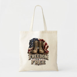 Vrijheid is niet gratis – Vintage militaire laarze Tote Bag