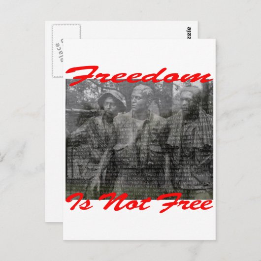 Vrijheid is niet vrij #002 briefkaart (Voorkant / Achterkant)