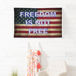 Vrijheid is niet vrij - Amerikaanse vlag Spandoek