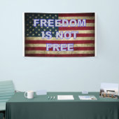 Vrijheid is niet vrij - Amerikaanse vlag Spandoek (Beurs)