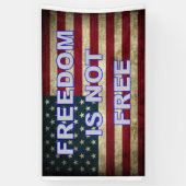 Vrijheid is niet vrij - Amerikaanse vlag Spandoek (Verticaal)