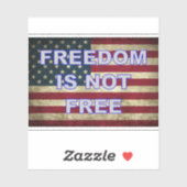 Vrijheid is niet vrij - Amerikaanse vlag Sticker (Vel)
