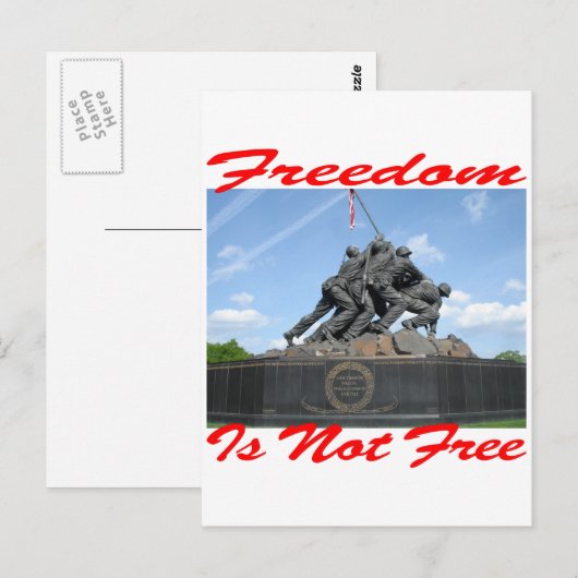 Vrijheid is niet vrij briefkaart (Voorkant / Achterkant)