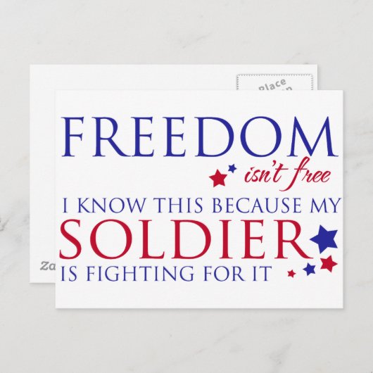 Vrijheid is niet vrij briefkaart (Voorkant / Achterkant)