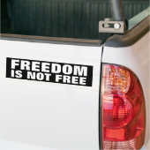 Vrijheid is niet vrij bumpersticker (Op Truck)