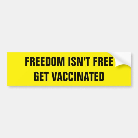 VRIJHEID IS NIET VRIJ BUMPERSTICKER (Voorkant)