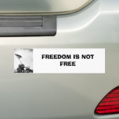 VRIJHEID IS NIET VRIJ BUMPERSTICKER (Op auto)