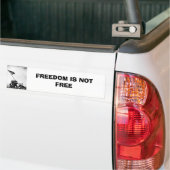 VRIJHEID IS NIET VRIJ BUMPERSTICKER (Op Truck)