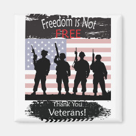 Vrijheid is NIET vrij, dank u Veteranen Magneet