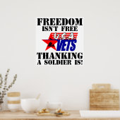 Vrijheid is niet vrij: dat is een soldaat! poster (Keuken)