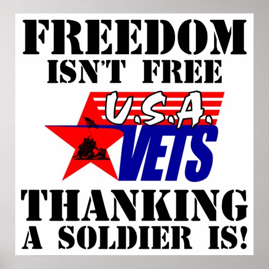 Vrijheid is niet vrij: dat is een soldaat! poster (Voorkant)