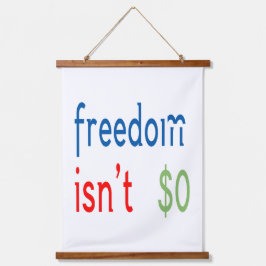 Vrijheid is niet vrij hangend wandkleed
