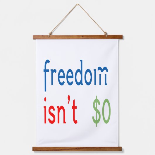 Vrijheid is niet vrij hangend wandkleed (Voorkant)