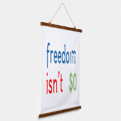Vrijheid is niet vrij hangend wandkleed (Gebogen)