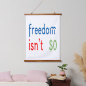 Vrijheid is niet vrij hangend wandkleed (Slaapkamer)