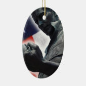 Vrijheid is niet vrij! keramisch ornament (Rechts)