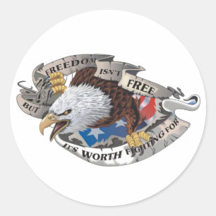 Vrijheid is niet vrij, maar het is de moeite waard ronde sticker