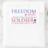 Vrijheid is niet vrij rechthoekige sticker (Tas)