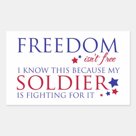 Vrijheid is niet vrij rechthoekige sticker (Voorkant)