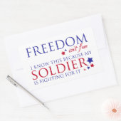 Vrijheid is niet vrij rechthoekige sticker (Envelop)