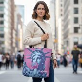 Vrijheid is niet vrij Retro Pop Vrijheidsbeeld Tote Bag