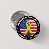 VRIJHEID IS NIET VRIJ RONDE BUTTON 3,2 CM (Voorkant /achterkant)