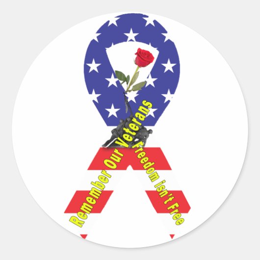 Vrijheid is niet vrij ronde sticker (Voorkant)