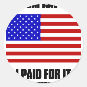 Vrijheid is niet vrij ronde sticker